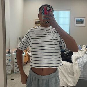 Striped Cropped T-Shirt